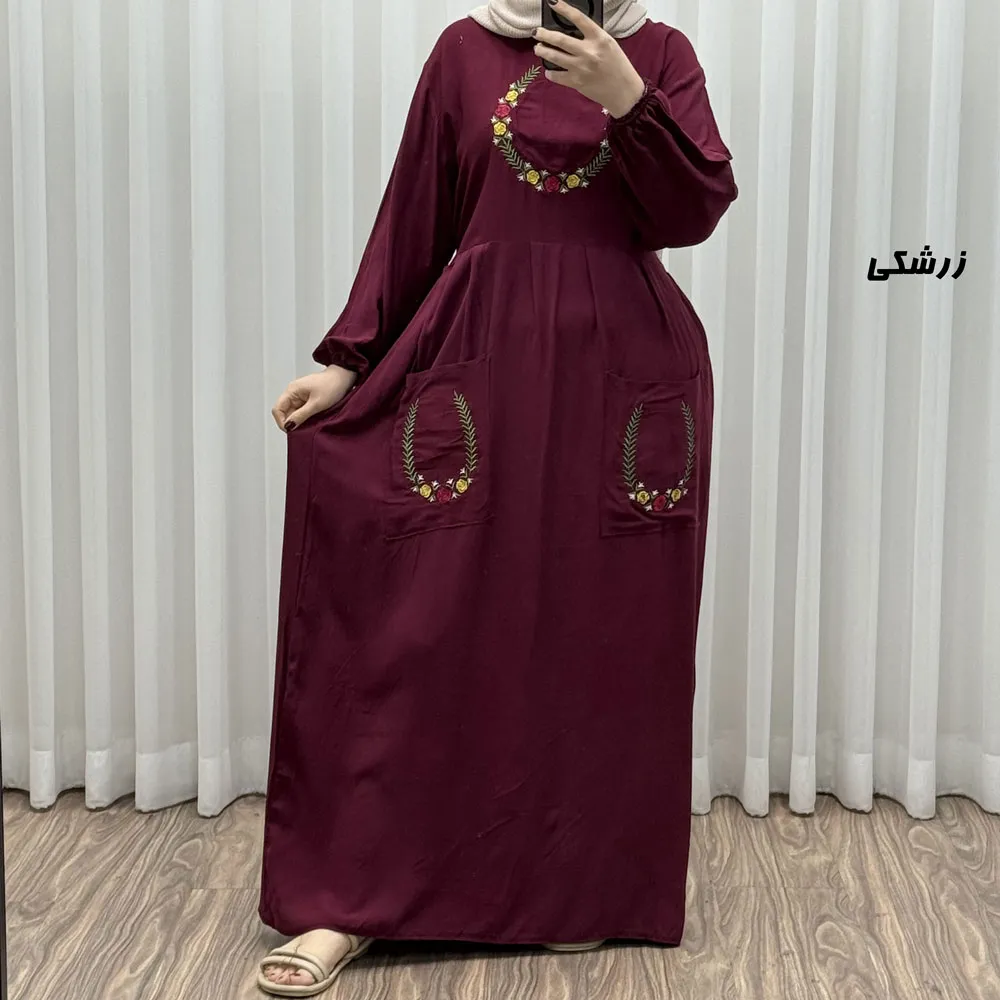 پیراهن گلدوزی نخی مدل خاطره کد 1780