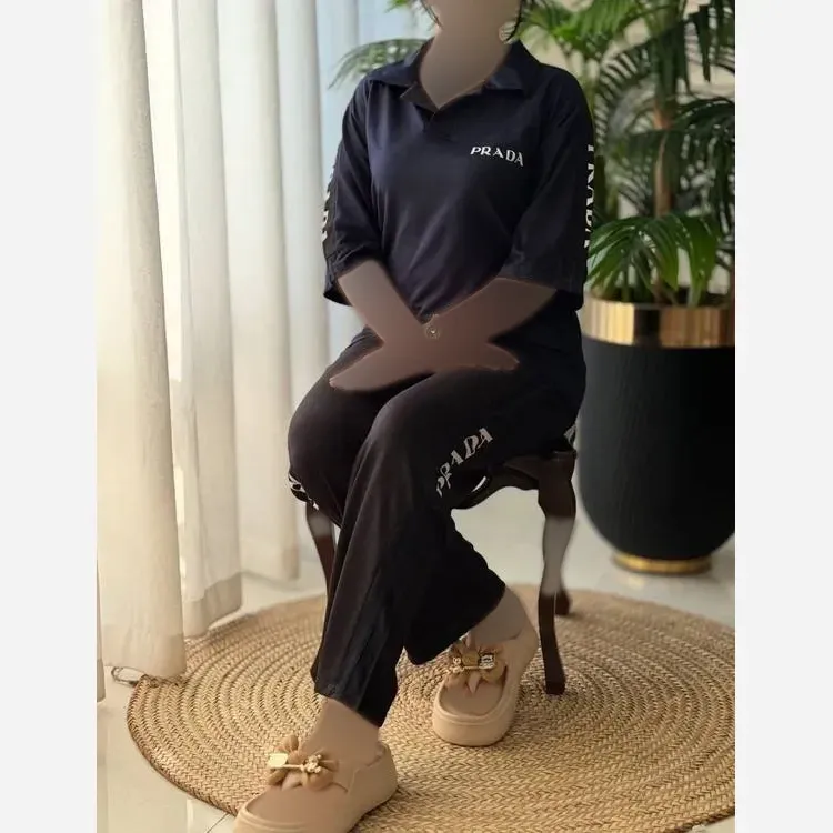 ست لباس زنانه مدل PRADA جنس پنبه گلکسی فری سایز 38 تا 44