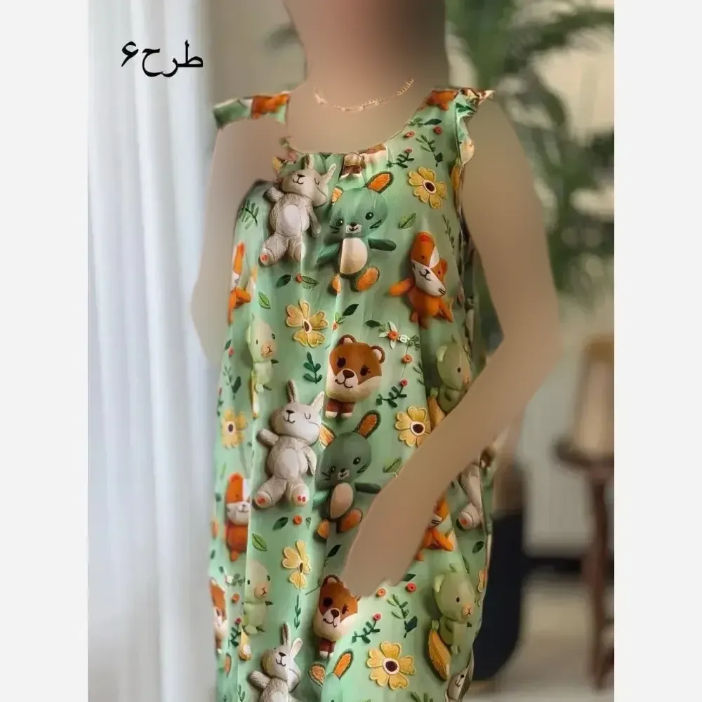 پیراهن سه بعدی زنانه نخی فری سایز 36 تا 46 خنک