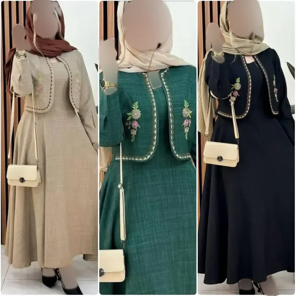 ست کت و سارافون زنانه مدل همتا جنس شانتون فری سایز 38 تا 46