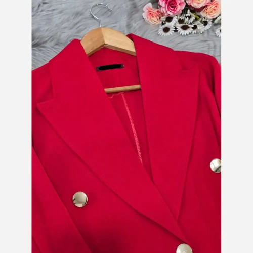 کت زنانه مازراتی مدل گیتی رنگ قرمز فری سایز مناسب سایز 38 تا 48