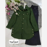 شومیز زنانه مدل پردیس جنس کتان کجرا بنگال رنگ نسکافه ای تیره فری سایز 36 تا 46