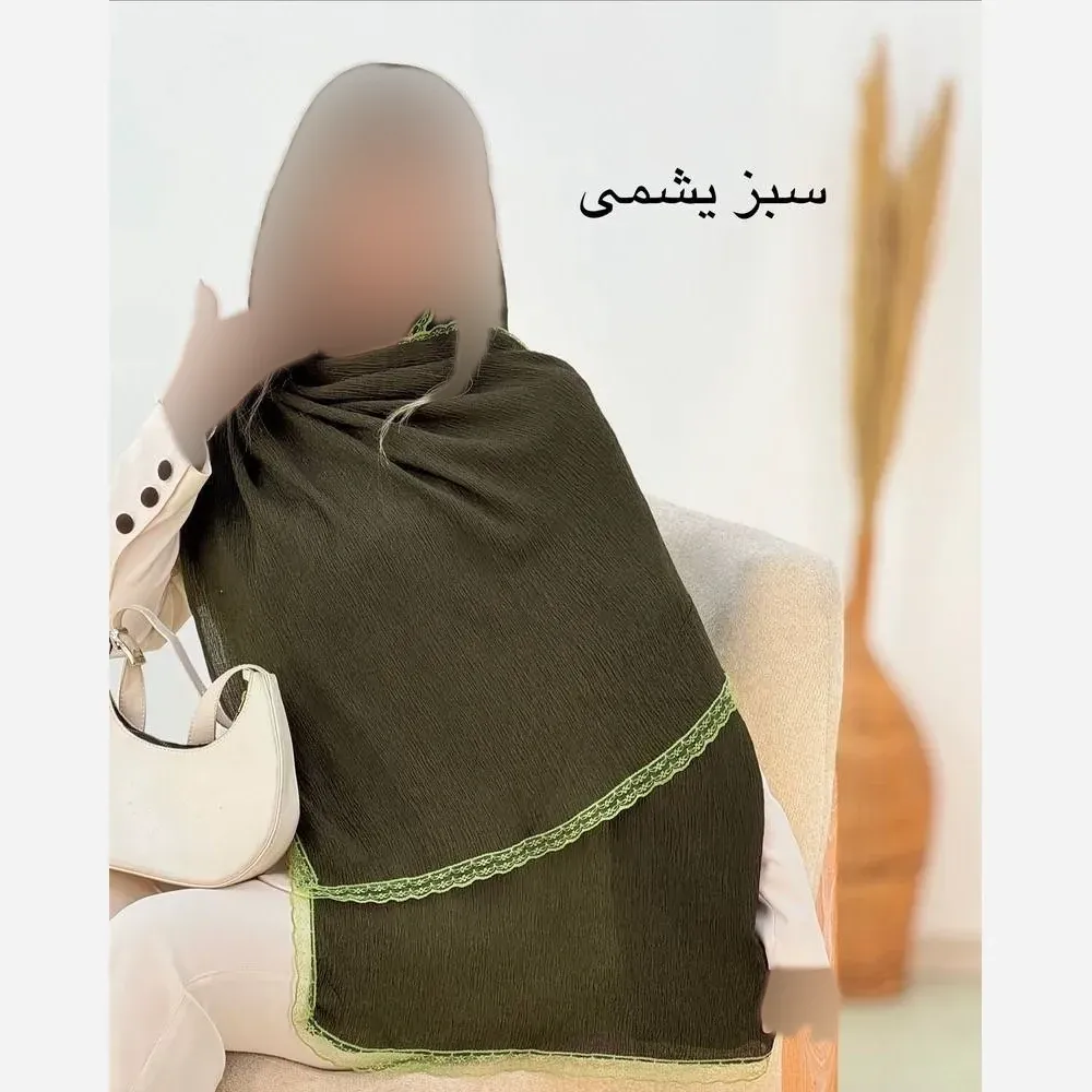 شال پلیسه لبه توری مجلسی ابعاد 180 در 75 سانتیمتر