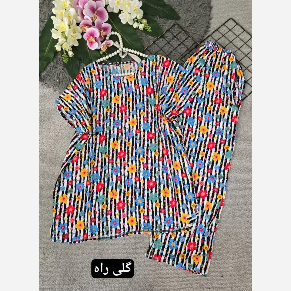 ست لباس راحتی زنانه مدل آبان تمام نخ فری سایز 38 تا 48