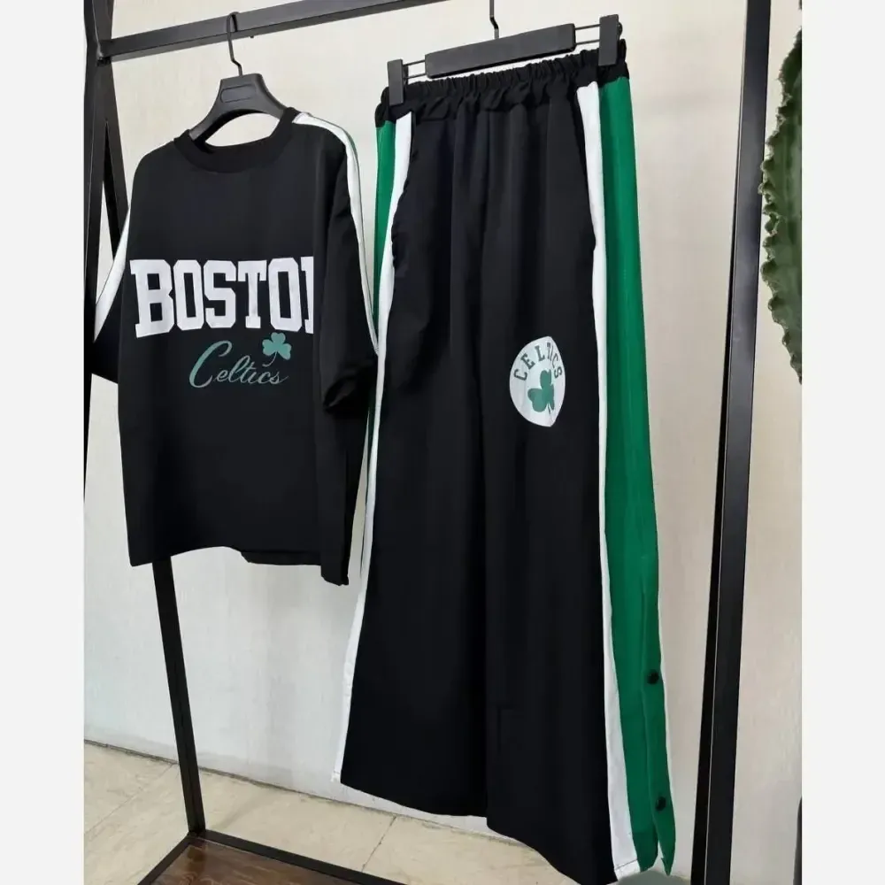 ست بیرون پوش زنانه مدل BOSTON جنس مازراتی رنگ مشکی سایز فری 38 تا 46