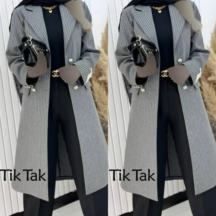 مانتو کرشمه جنس پرشین مکانیک دیپلمات فری سایز 38 تا 46 در سه رنگ مشکی طوسی و سورمه ای