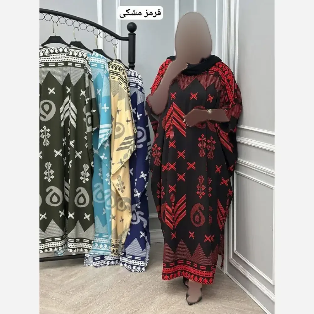 عبا سرخپوستی زنانه جنس بوگاتی فری سایز 38 تا 50 قد 136