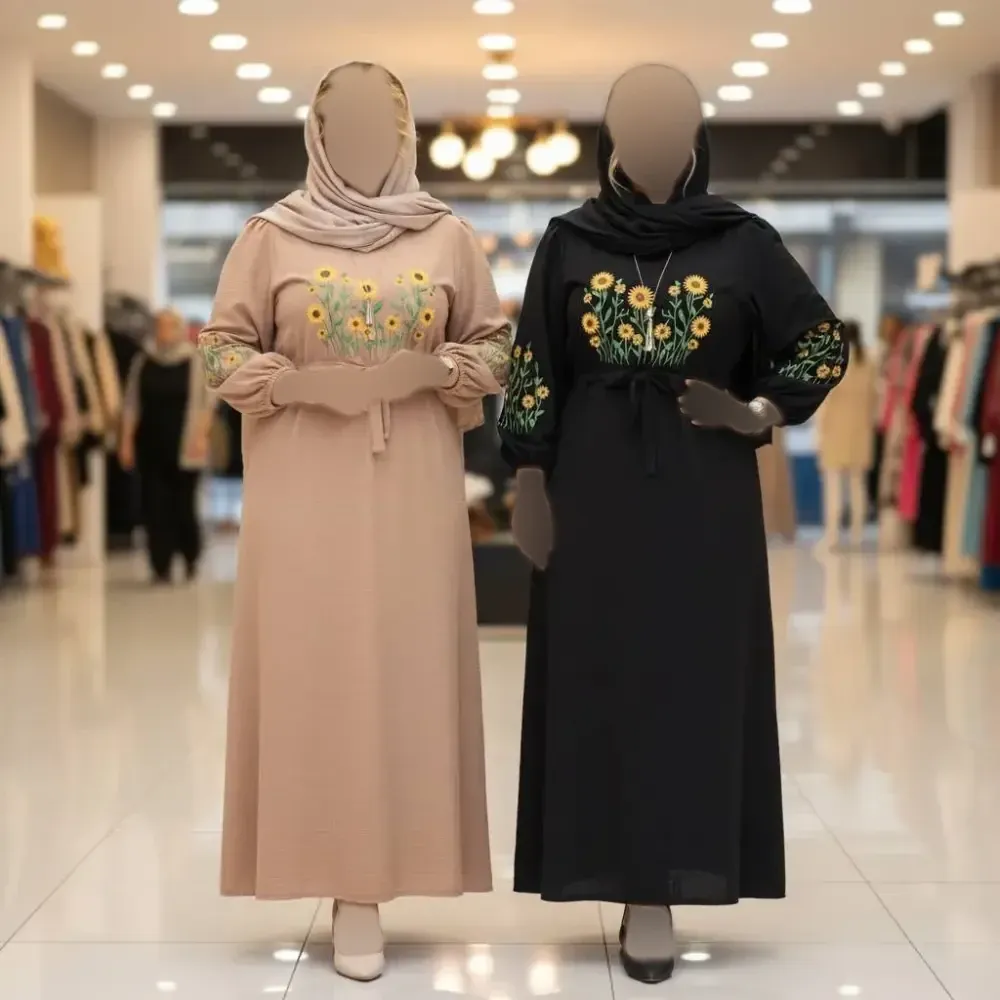 کفتان گلدوزی زنانه مدل اروشا جنس بابوس فری سایز