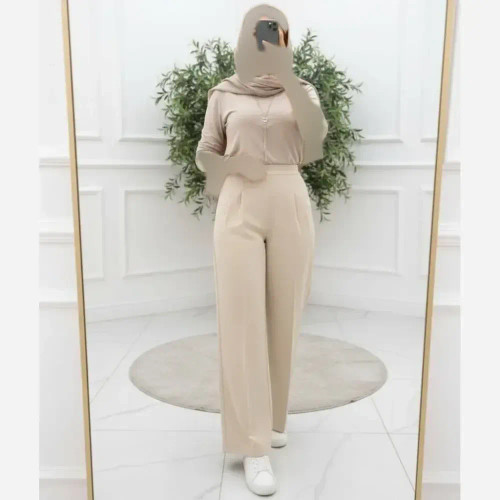 شلوار بگ زنانه پارچه مازراتی 330 گرم اعلا قد 105 سایز 38 تا 52