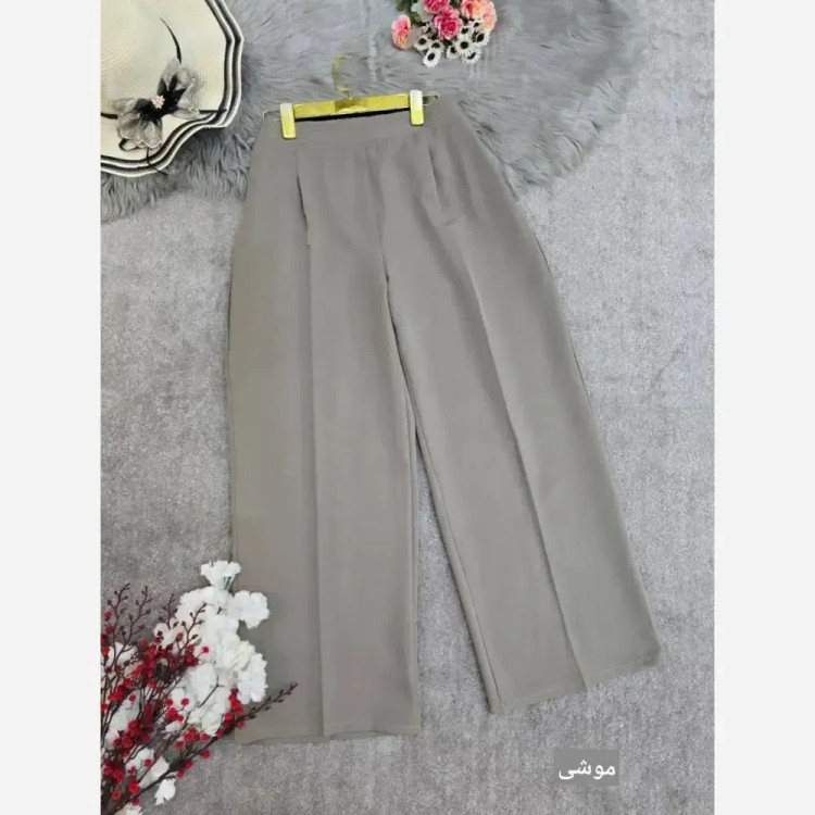 شلوار بگ زنانه پارچه مازراتی 330 گرم اعلا قد 105 سایز 38 تا 52