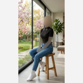 تیشرت زنانه دو زیپ کج فانریپ کبریتی مشکی فری سایز