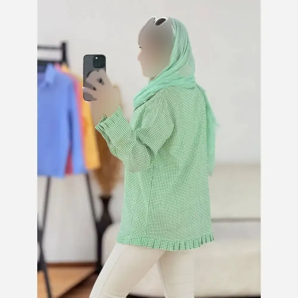 مانتو نخی شسته شده مدل ملوریا فری سایز 36 تا 46