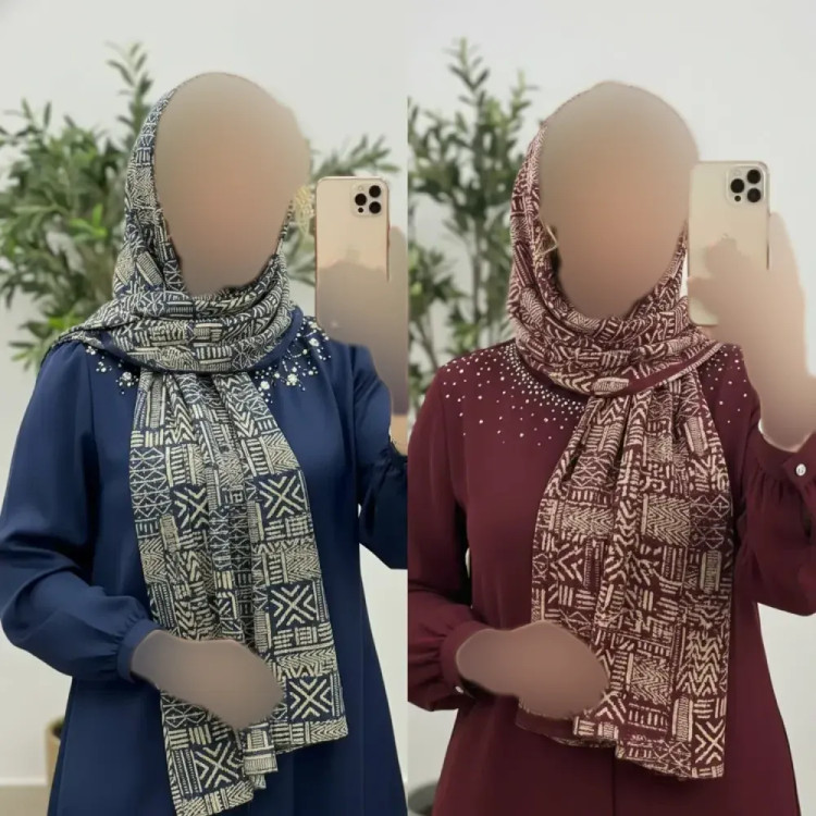 شال کاراج جنس برشکا کریشه سافت شاین دار ابعاد 78 در 190 سانتی متر