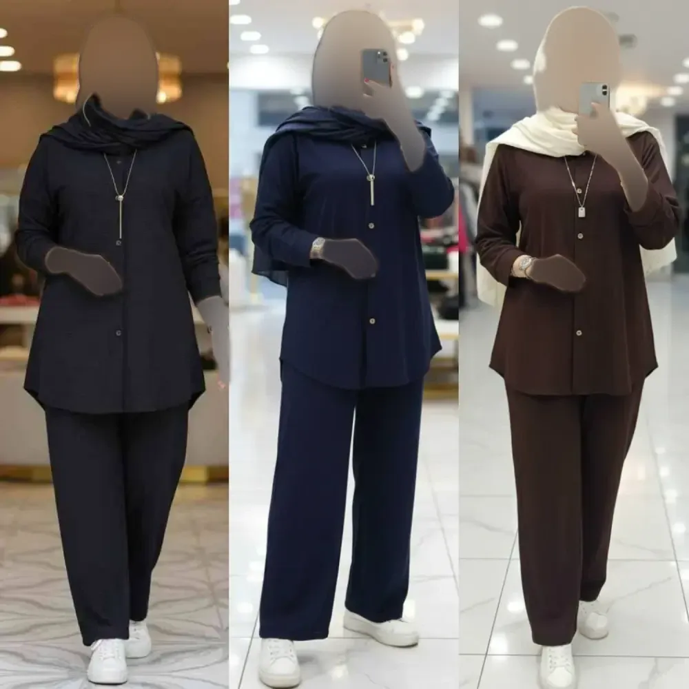ست مانتو شلوار زنانه جنس مراکشی مدل بسکوییتی فری سایز