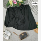 ست بلوز و دامن زنانه مدل پاپایا جنس شانتون سایز فری 36 تا 46