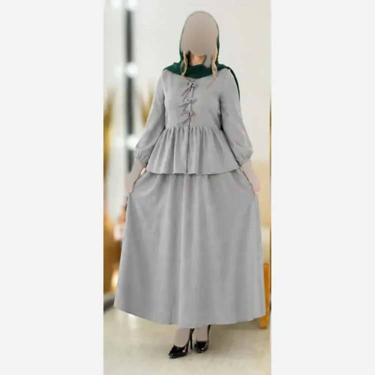 ست بلوز و دامن زنانه مدل پاپایا جنس شانتون سایز فری 36 تا 46