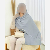 شال پلیسه لمه دار دور ریش زنانه ابعاد 75 در 175 سانتی متر