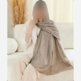 شال پلیسه لمه دار دور ریش زنانه ابعاد 75 در 175 سانتی متر