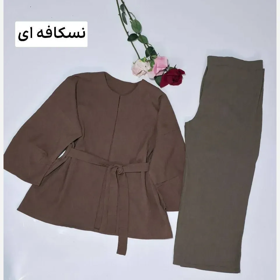 ست کت و شلوار زنانه مدل تامیلا جنس دلسانا فری سایز تا 48