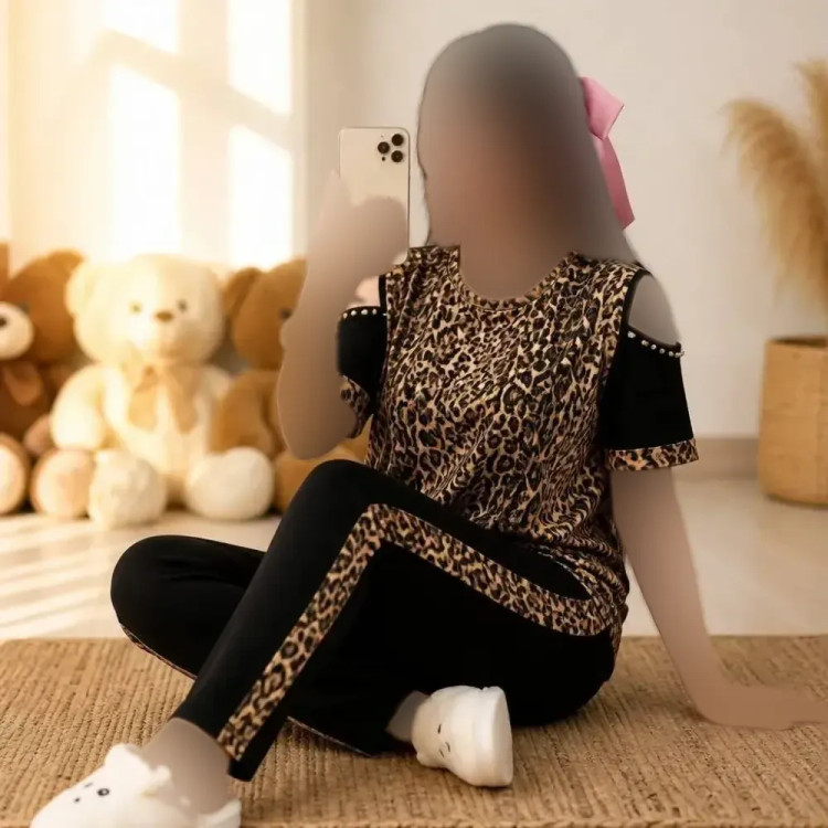 ست تیشرت و شلوار زنانه مدل سایه جنس فلامنت کشی فری سایز 38 تا 46