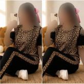 ست تیشرت و شلوار زنانه مدل سایه جنس فلامنت کشی فری سایز 38 تا 46