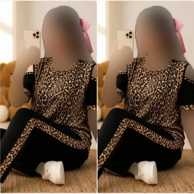 ست تیشرت و شلوار زنانه مدل سایه جنس فلامنت کشی فری سایز 38 تا 46