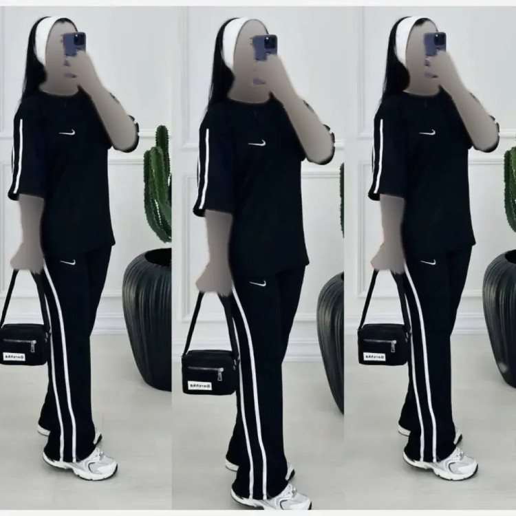 تیشرت و شلوار نایک NIKE با جنس سوپر اسپان و رنگ بندی متنوع، سایز فری