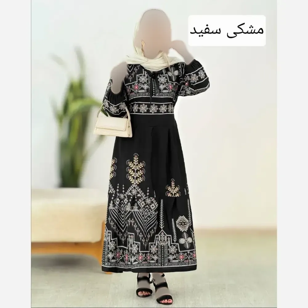 پیراهن ساحلی چاپی زنانه جنس بوگاتی فری سایز تا 46 قد 130