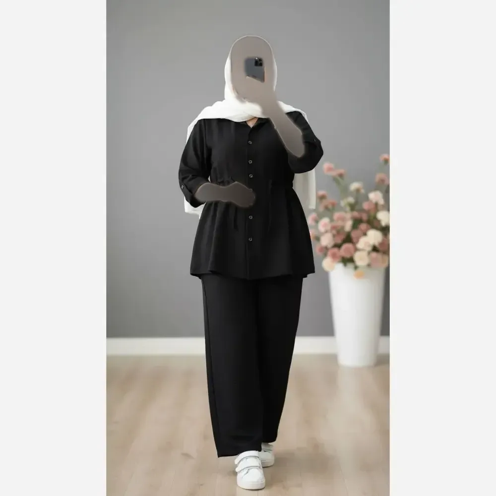 ست زنانه کمر گت دار جنس شانتون فری سایز 38 تا 48