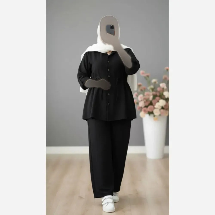 ست زنانه کمر گت دار جنس شانتون فری سایز 38 تا 48