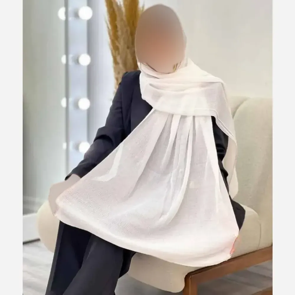 شال پلیسه لمه دوزی زنانه ابعاد 75 در 175 سانتی متر