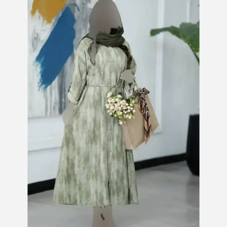 پیراهن زنانه جنس صوفیا گازوئیلی فری سایز مناسب 38 تا 50
