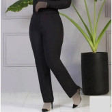 شلوار راسته چاک دار زنانه جنس مازراتی رنگ مشکی قد 90