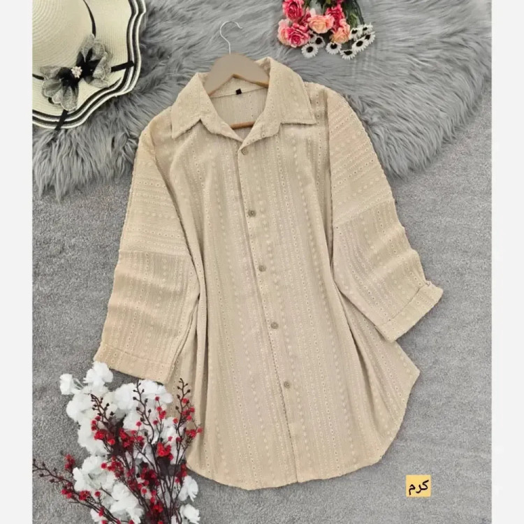 شومیز مانتویی مراکشی کوک دوزی زنانه خنک و باکیفیت