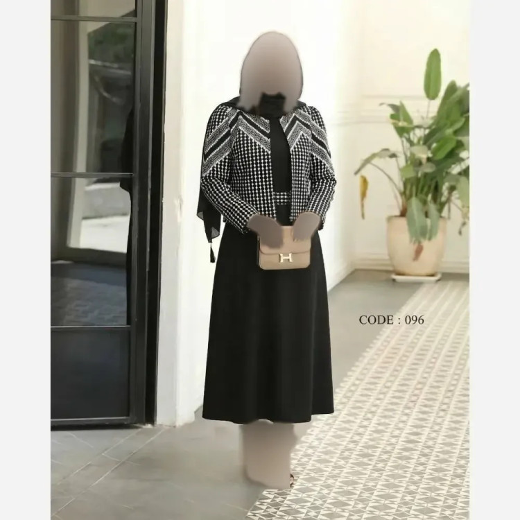 ست کت سوزن دوزی و سارافون الیزه زنانه مدل نبات فری سایز 38 تا 46