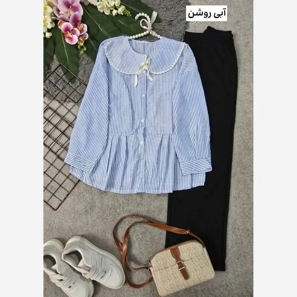 پیراهن زنانه مدل پوپک جنس تمام نخ خنک و ضد تعریق فری سایز 36 تا 46