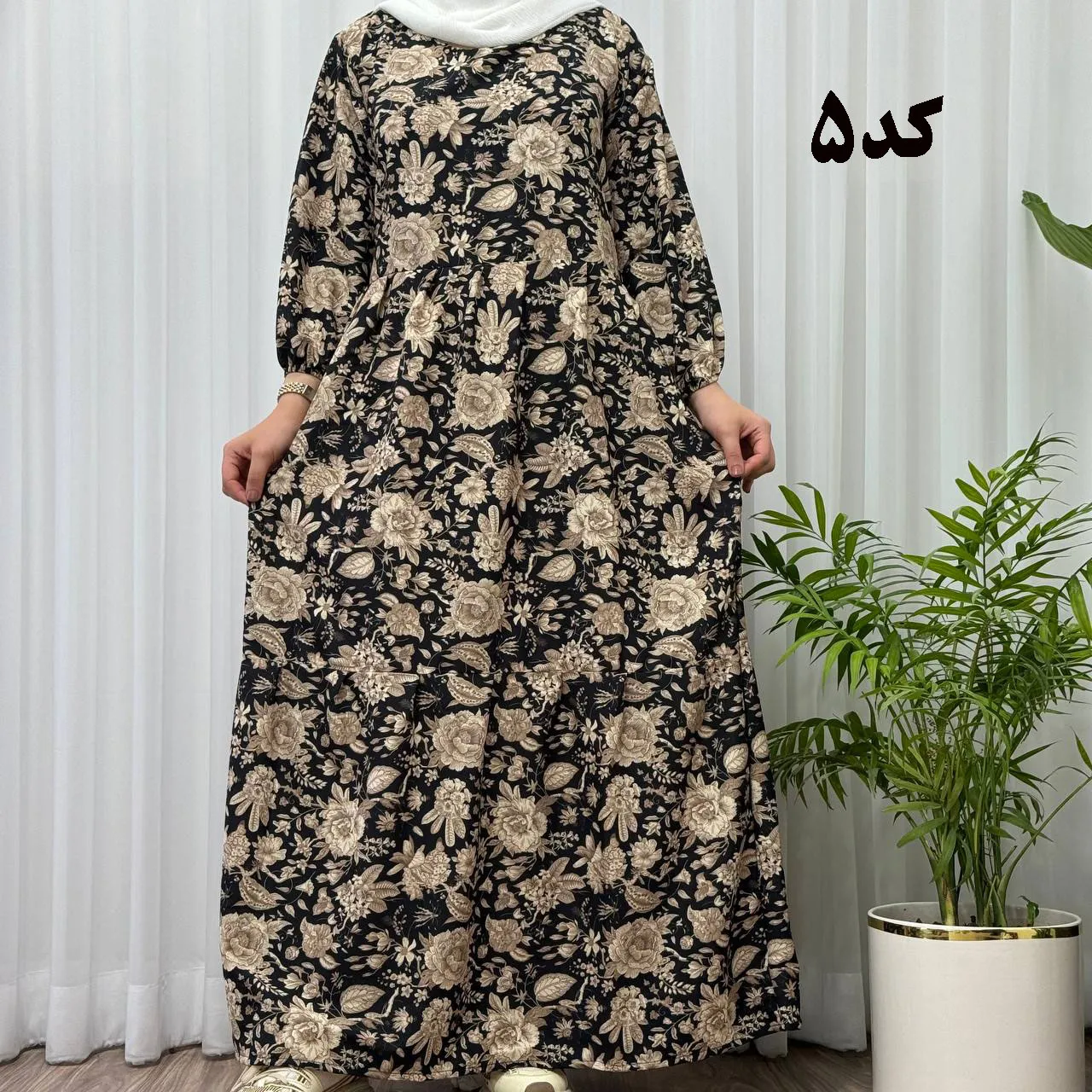 پیراهن ساحلی زنانه بوگاتی مدل دنیا فری سایز تا سایز 50 جنس فلور بوگاتی کمربنددار بدون بدن نما