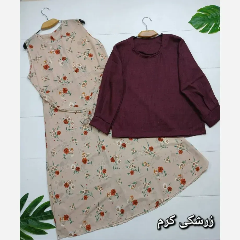 ست سارافن و شومیز یکتا جنس شونتون و حریر فری سایز 38 تا 46