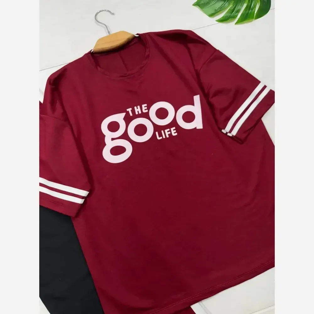 ست لباس راحتی زنانه پنبه گلکسی مدل good فری سایز