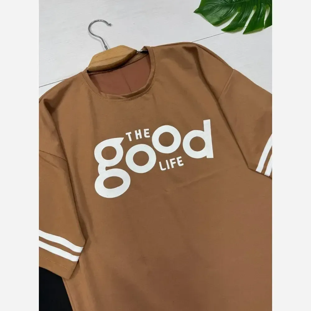 ست لباس راحتی زنانه پنبه گلکسی مدل good فری سایز