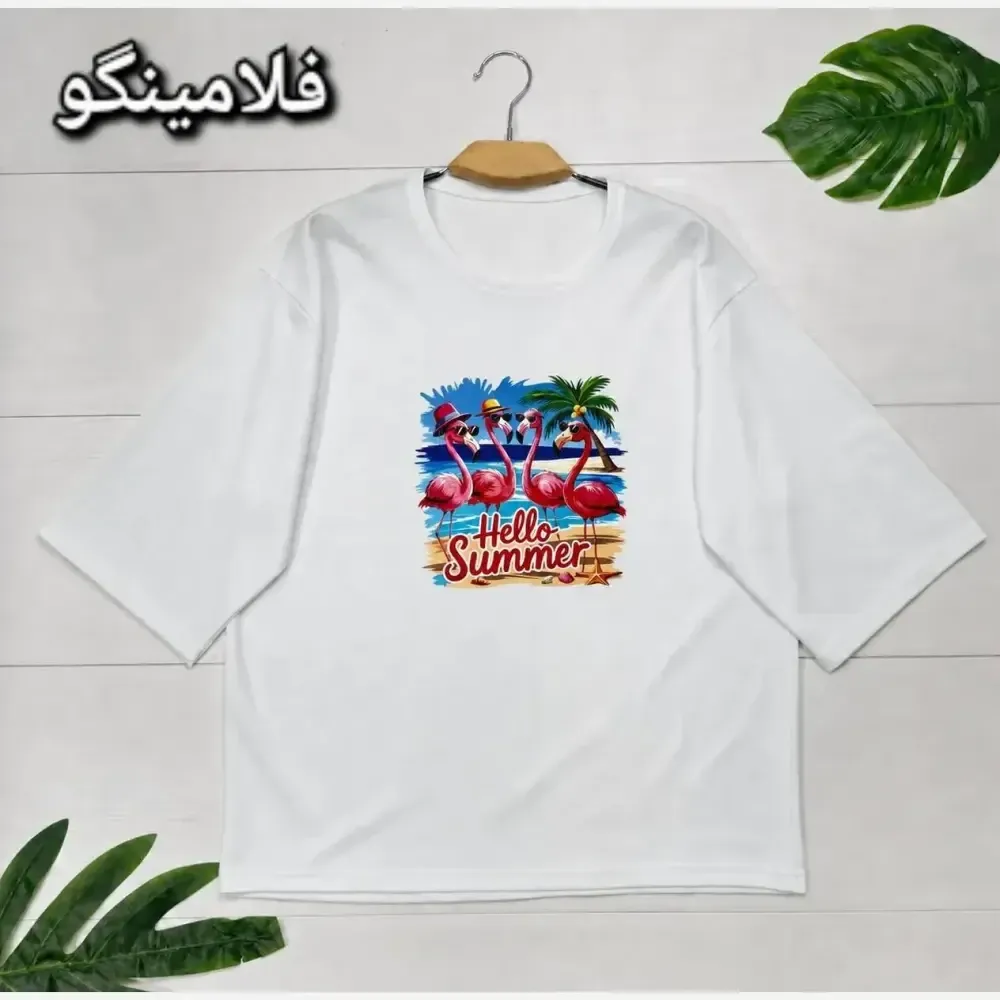 تیشرت تابستانه پنبه گلکسی فری سایز طرحدار
