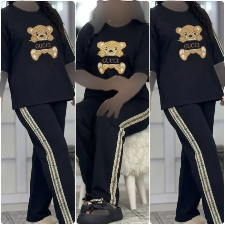 تیشرت تک زنانه پنبه گلکسی رنگ مشکی سایز فری 38 تا 46