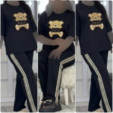 تیشرت تک زنانه پنبه گلکسی رنگ مشکی سایز فری 38 تا 46