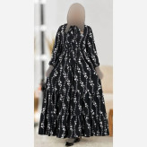 پیراهن زنانه بوگاتی مشکی مدل ناران سایز فری 38 تا 46