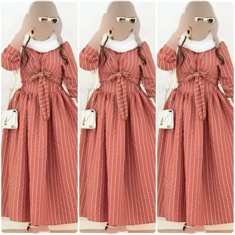 شومیز و سارافن آرشیدا نخی پفکی سماقی فری سایز 38 تا 46
