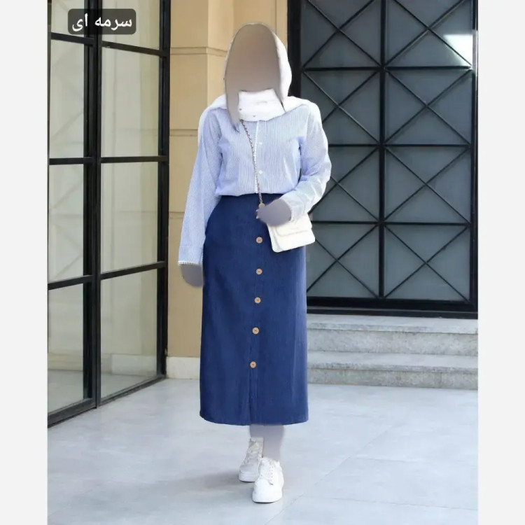ست شومیز دامن الماس جنس تترون نخ و ابروبادی فری سایز 36 تا 46