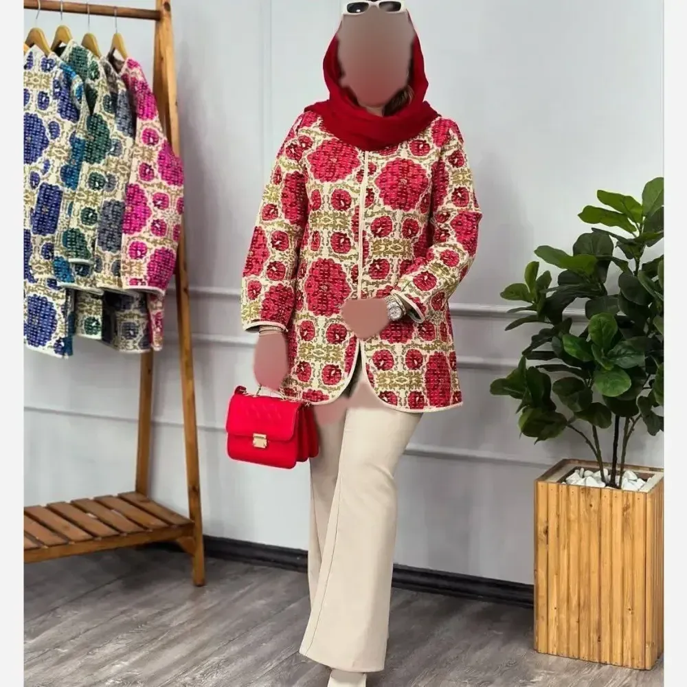 کت گلپر تافته زنانه فری سایز رنگبندی متنوع