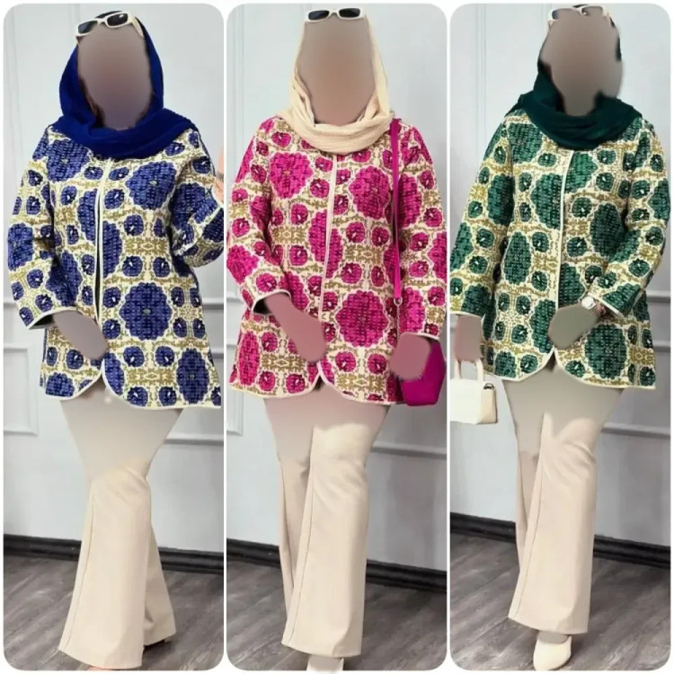 کت گلپر تافته زنانه فری سایز رنگبندی متنوع