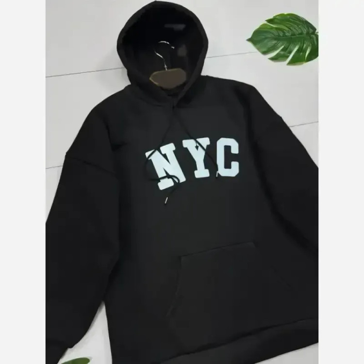 هودی NYC دورس تو کرکی مشکی زنانه و مردانه