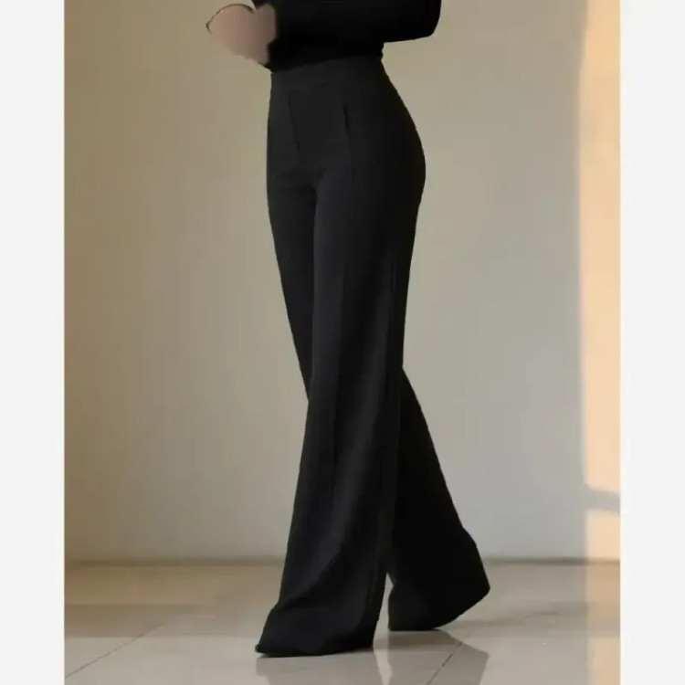 شلوار بگ زنانه پارچه مازراتی ایرانی پشت کش جلو پیلی قد 103